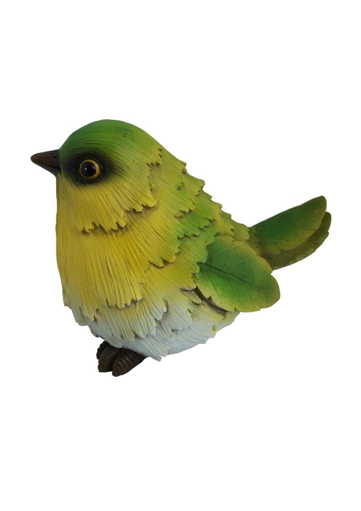 Decoro per giardino uccellino verde poliresina Decoro per giardino uccellino verde poliresina