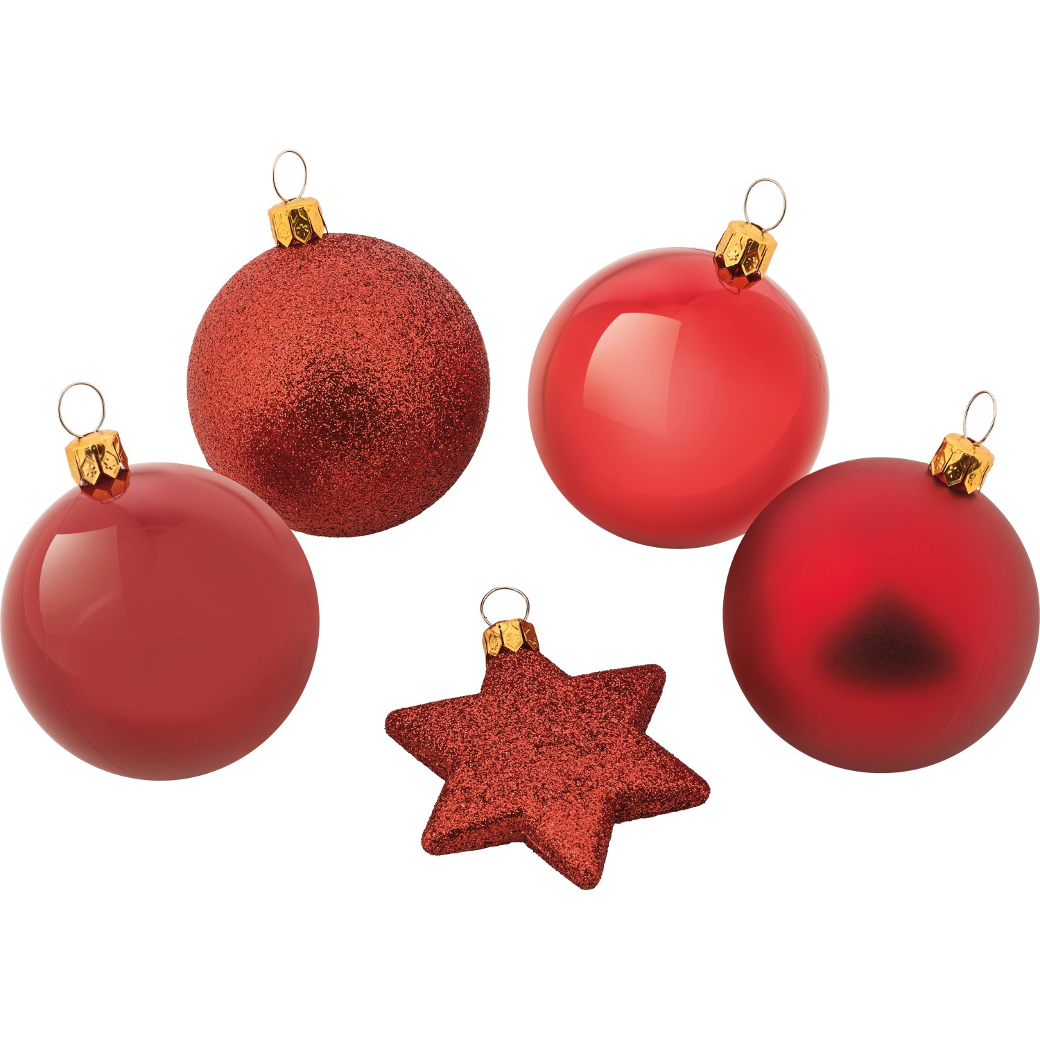 Palline di Natale Ø assortiti rosso 50 pz Palline di Natale Ø assortiti rosso 50 pz