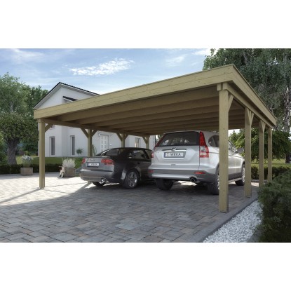 Carport legno doppio Weka 609 576x591 cm Carport legno doppio Weka 609 576x591 cm