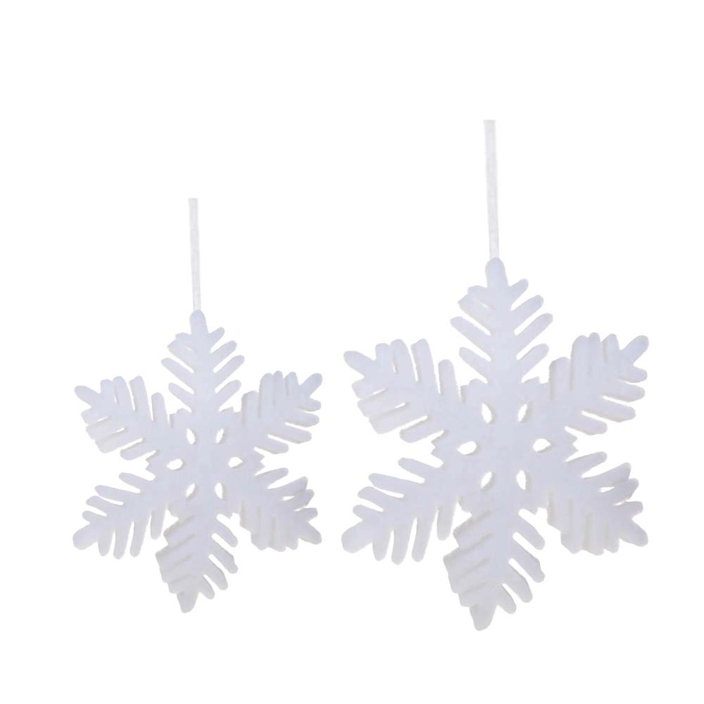 Pendagli per finstre con fiocchi di neve bianco 25 e 30 cm 2 pz Pendagli per finstre con fiocchi di neve bianco 25 e 30 cm 2 pz