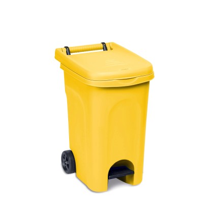 Bidone spazzatura carrellato con pedale Urban Eco System 60 l giallo Bidone spazzatura carrellato con pedale Urban Eco System 60 l giallo