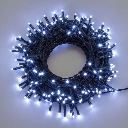Catena luminosa 450 LED 8 giochi di luce bianco freddo 20 m Catena luminosa 450 LED 8 giochi di luce bianco freddo 20 m