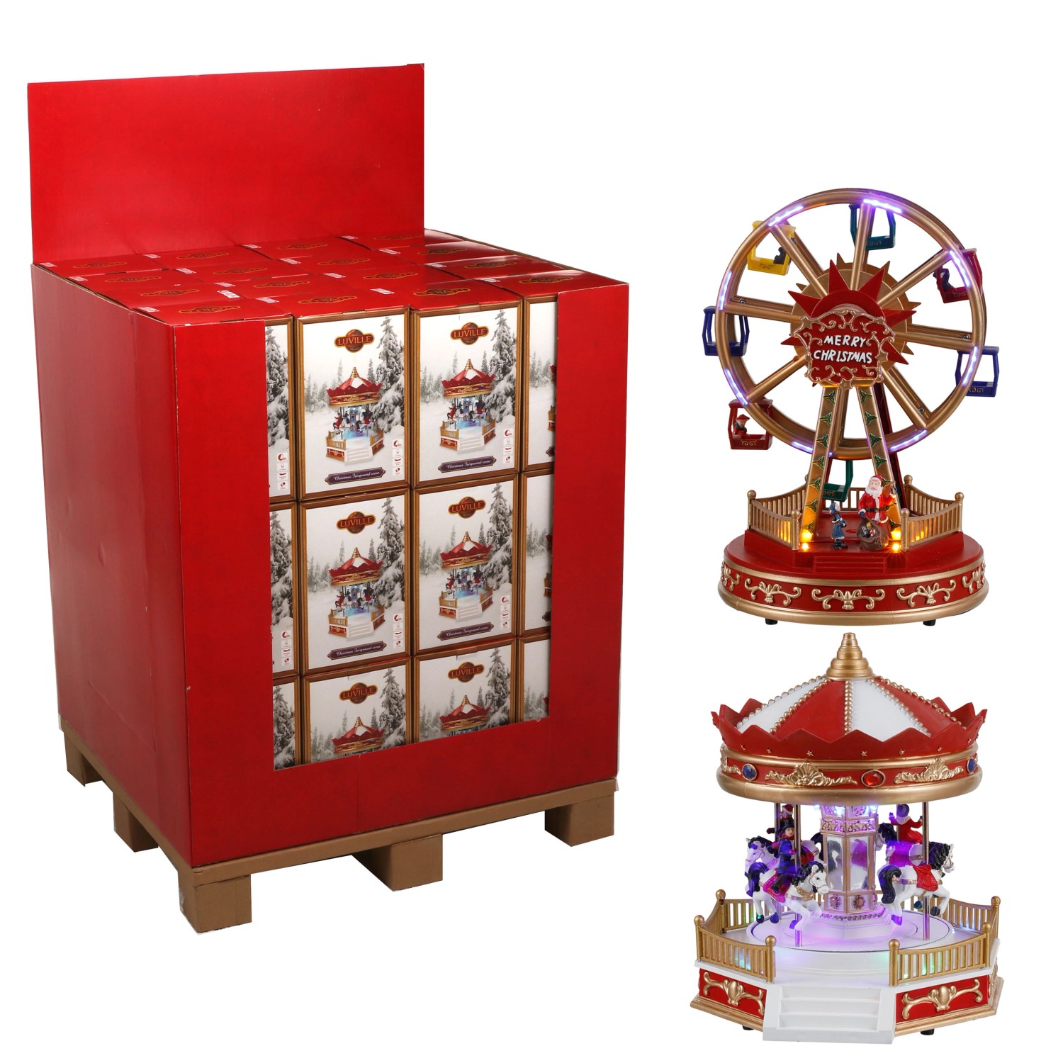 Mercatini di Natale LED modelli assortiti 21x19x28 cm Mercatini di Natale LED modelli assortiti 21x19x28 cm