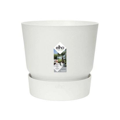 Vaso Elho Greenville Round Bianco Ø 19 x B 19 x H 18 cm esterno Vaso Elho Greenville Round Bianco Ø 19 x B 19 x H 18 cm esterno