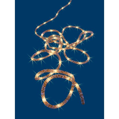 Tubo luminoso 100 LED oro 5 m Tubo luminoso 100 LED oro 5 m