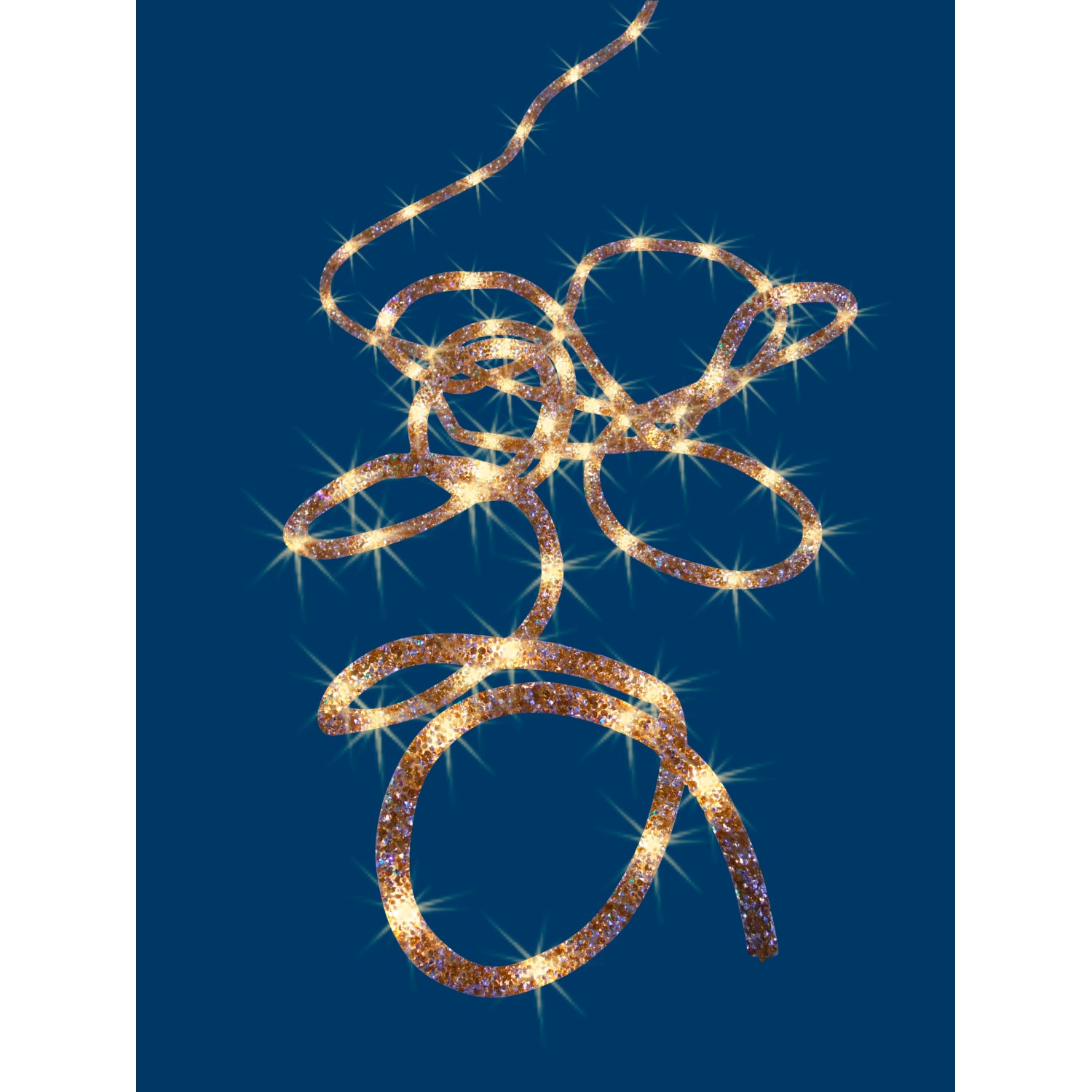 Tubo luminoso 100 LED oro 5 m Tubo luminoso 100 LED oro 5 m