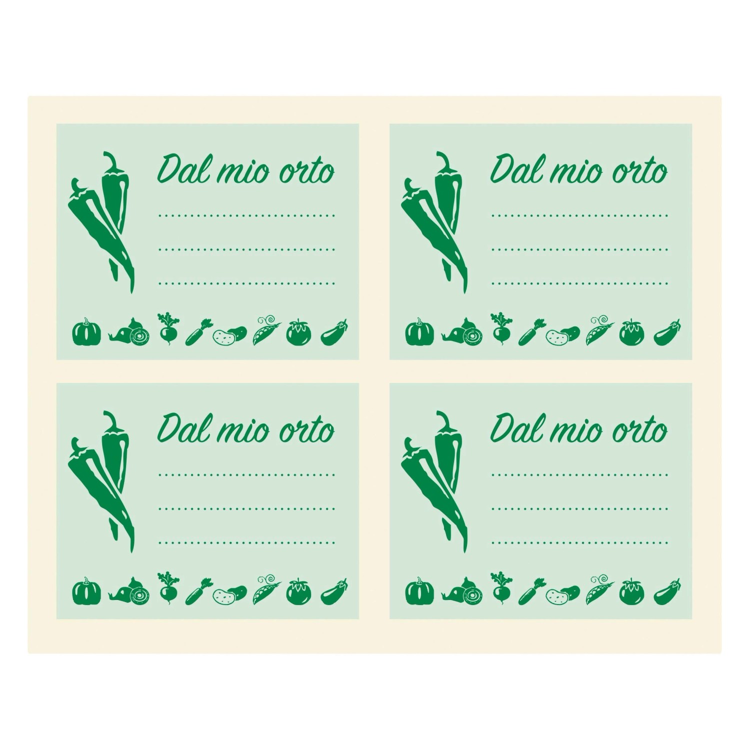 Etichette adesiva orto 100 pz Etichette adesiva orto 100 pz