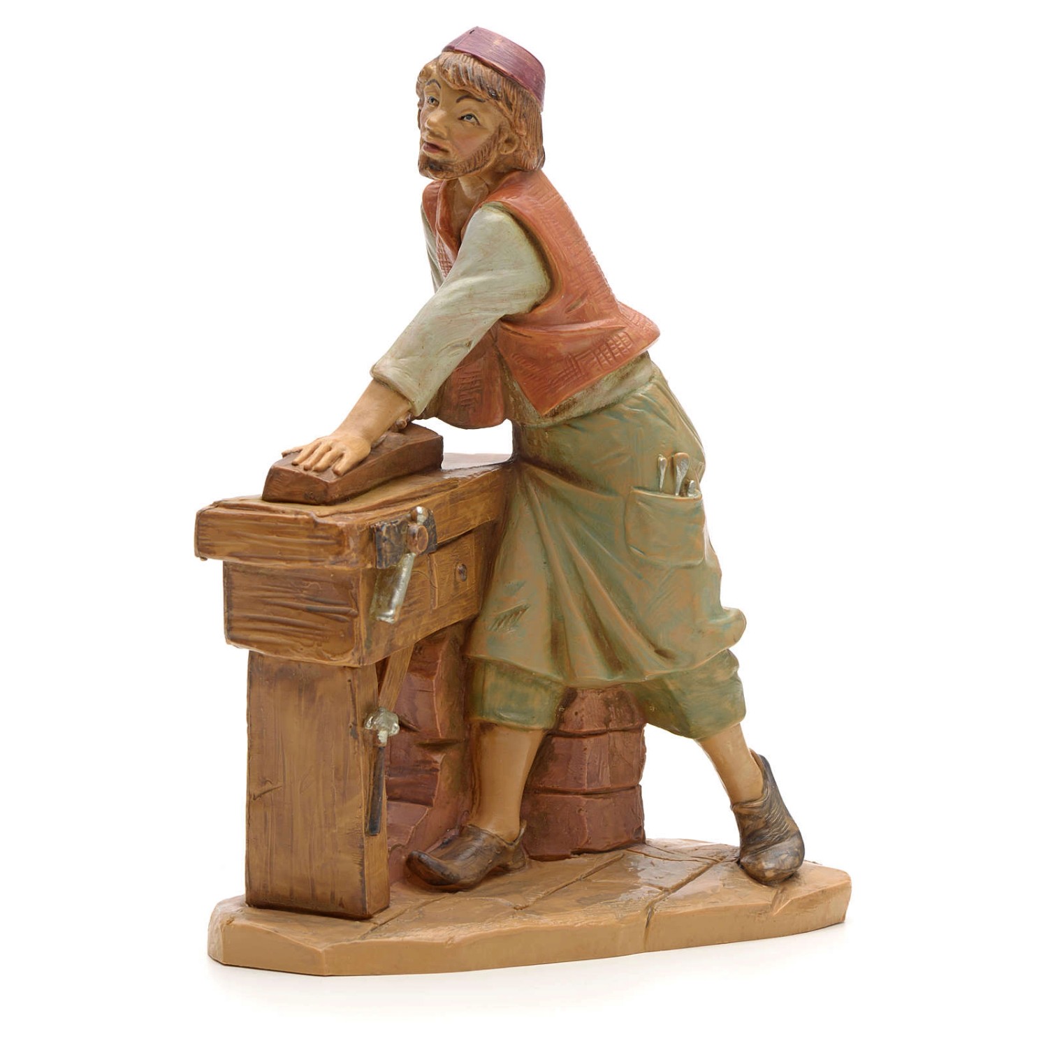 Falegname per presepe effetto legno 19 cm Falegname per presepe effetto legno 19 cm