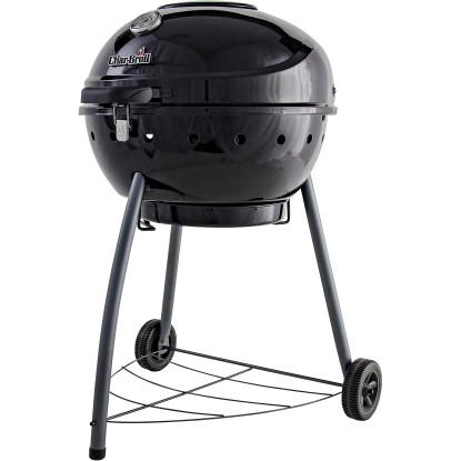Barbecue a carbonella Char-Broil Kettleman nero con coperchio Barbecue a carbonella Char-Broil Kettleman nero con coperchio