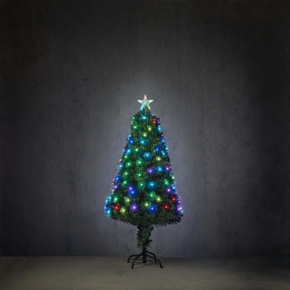 Albero di Natale in pvc 135 LED telecomando 26 funzioni H120xØ60 multicolore Albero di Natale in pvc 135 LED telecomando 26 funzioni H120xØ60 multicolore