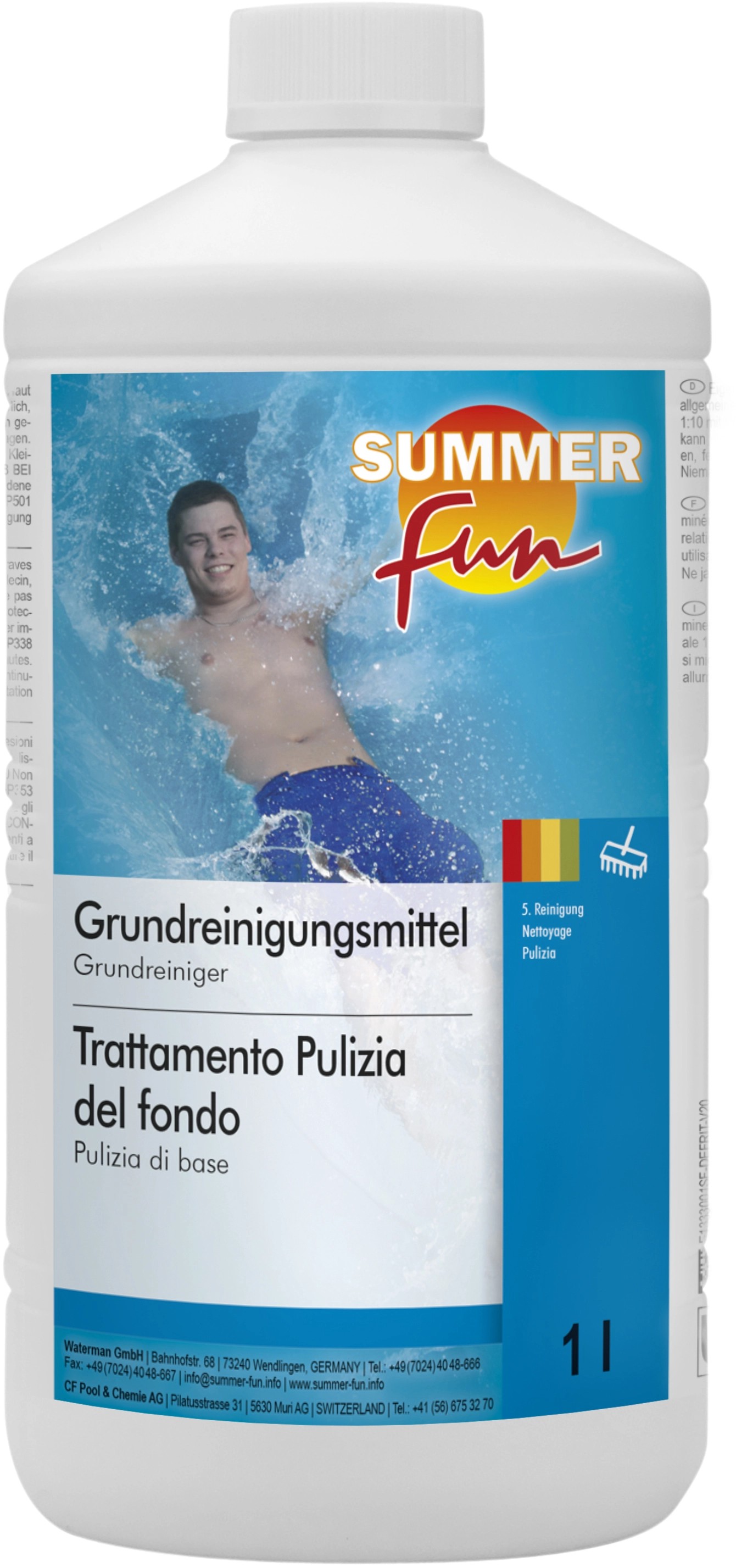 Detergente per pulizia base piscina 1 l Detergente per pulizia base piscina 1 l