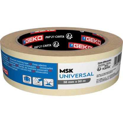 Nastro adesivo in carta solvente 38 mm x 50 m bianco Nastro adesivo in carta solvente 38 mm x 50 m bianco