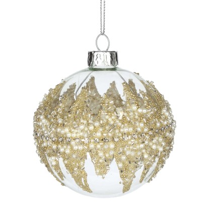 Pallina di Natale in vetro Mirage oro Ø 8 cm Pallina di Natale in vetro Mirage oro Ø 8 cm