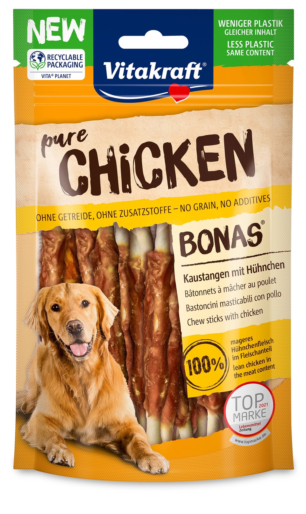 Bastoncini di pollo per cani 80 g Bastoncini di pollo per cani 80 g