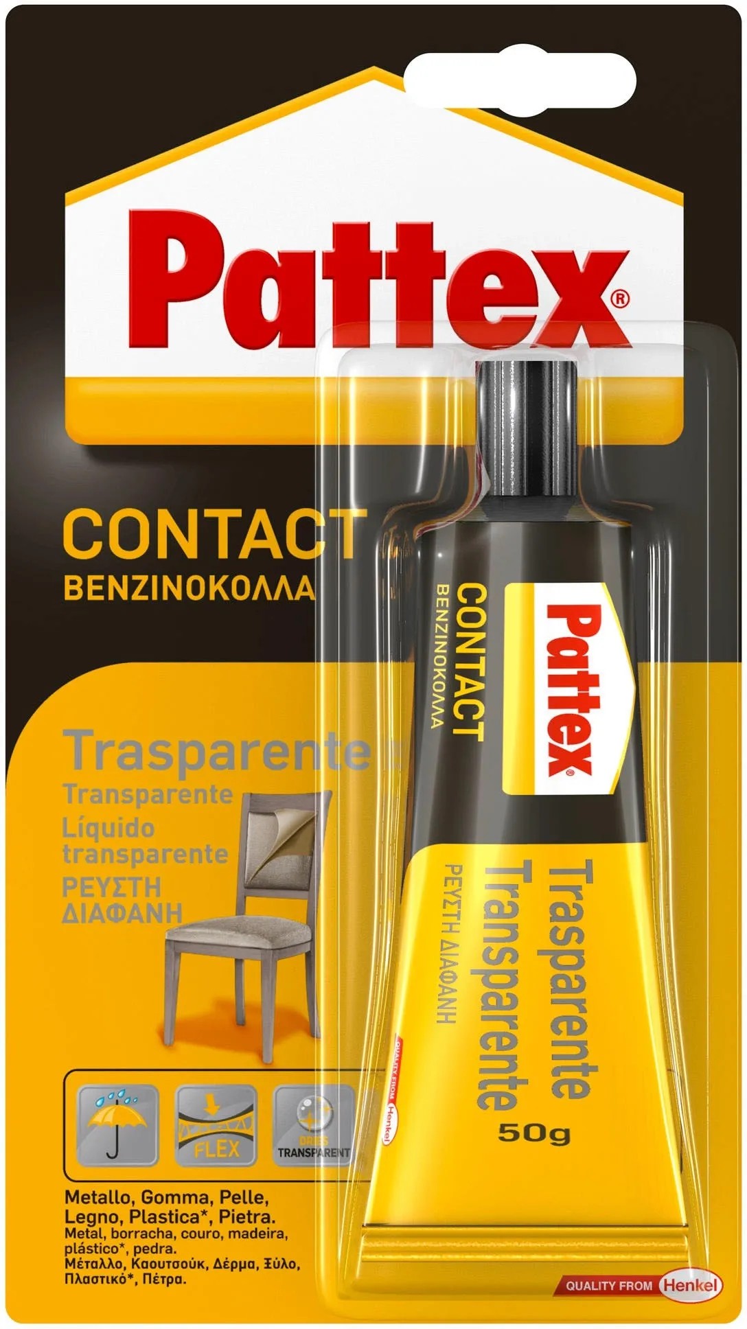 Colla blister Pattex Trasparente 50 g Colla blister Pattex Trasparente 50 g