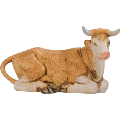 Bue seduto per presepe effetto legno 9,5 cm Bue seduto per presepe effetto legno 9,5 cm