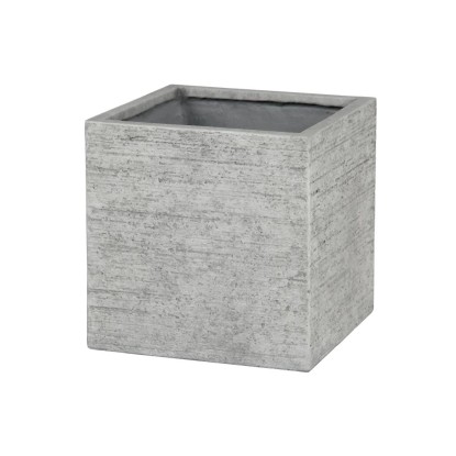 Vaso Ficonstone quadrato grigio cenere 39x39x39 cm Vaso Ficonstone quadrato grigio cenere 39x39x39 cm