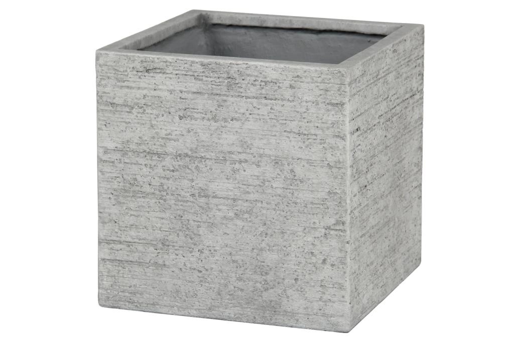 Vaso Ficonstone quadrato grigio cenere 39x39x39 cm Vaso Ficonstone quadrato grigio cenere 39x39x39 cm