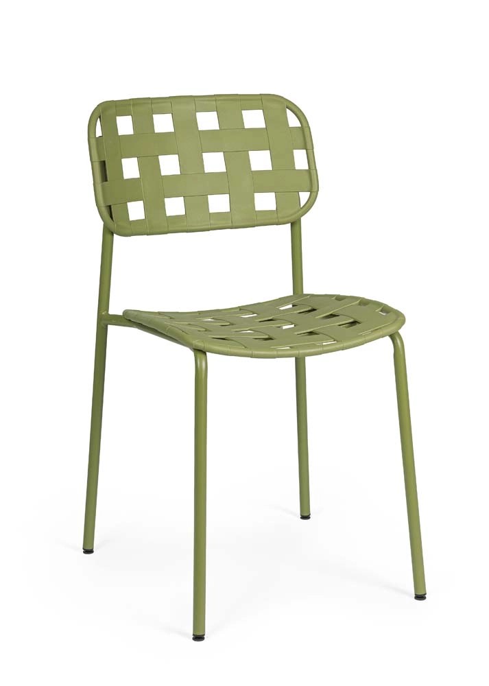 Sedia da giardino senza cuscino Clover in polipropilene verde turtle Sedia da giardino senza cuscino Clover in polipropilene verde turtle