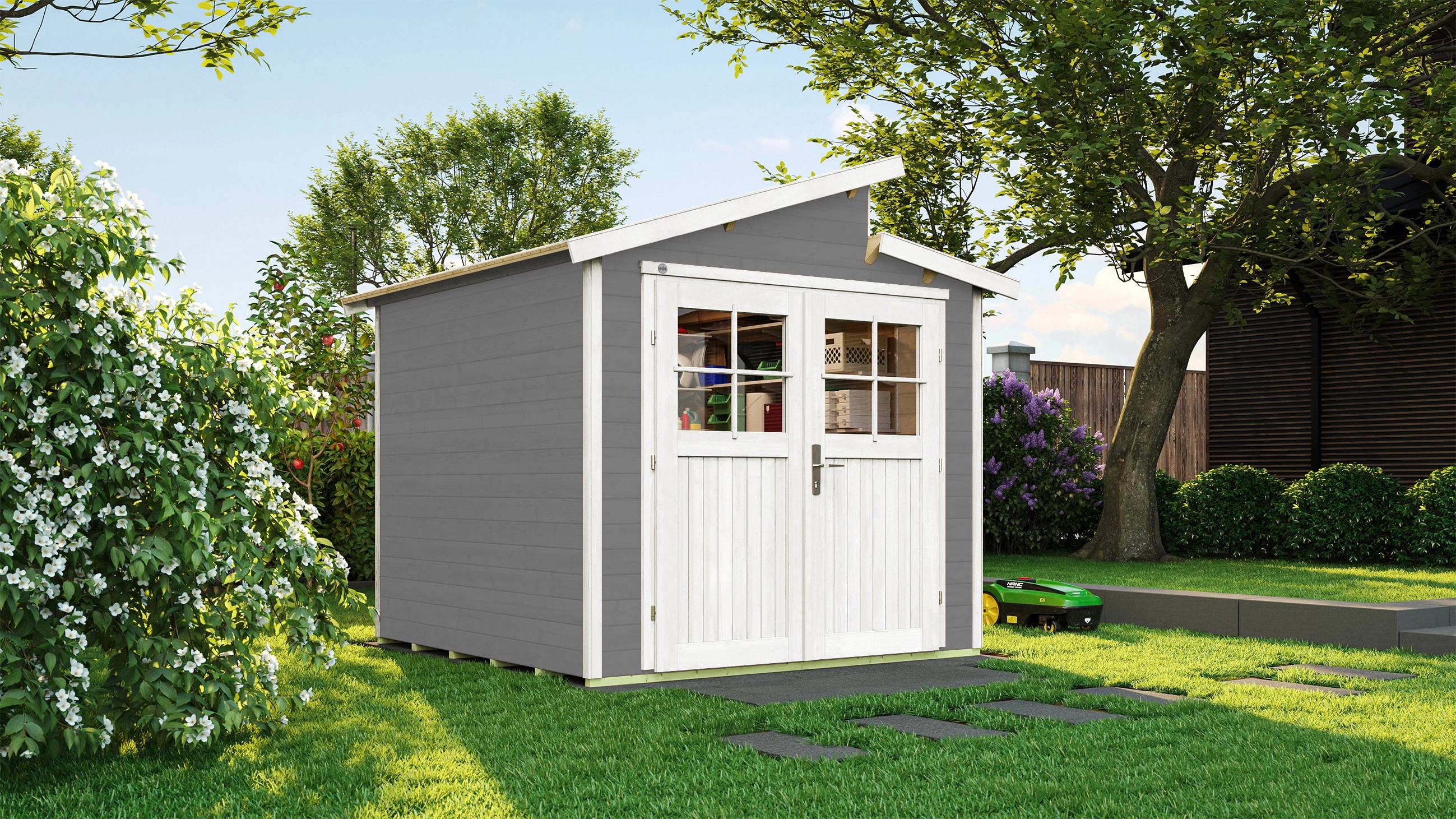 Casetta da giardino Weka 226 in legno 5,6 m² grigio Casetta da giardino Weka 226 in legno 5,6 m² grigio