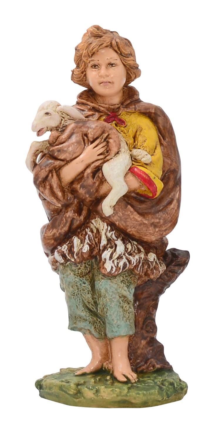 Pastore con pecora per presepe in pvc 12 cm Pastore con pecora per presepe in pvc 12 cm