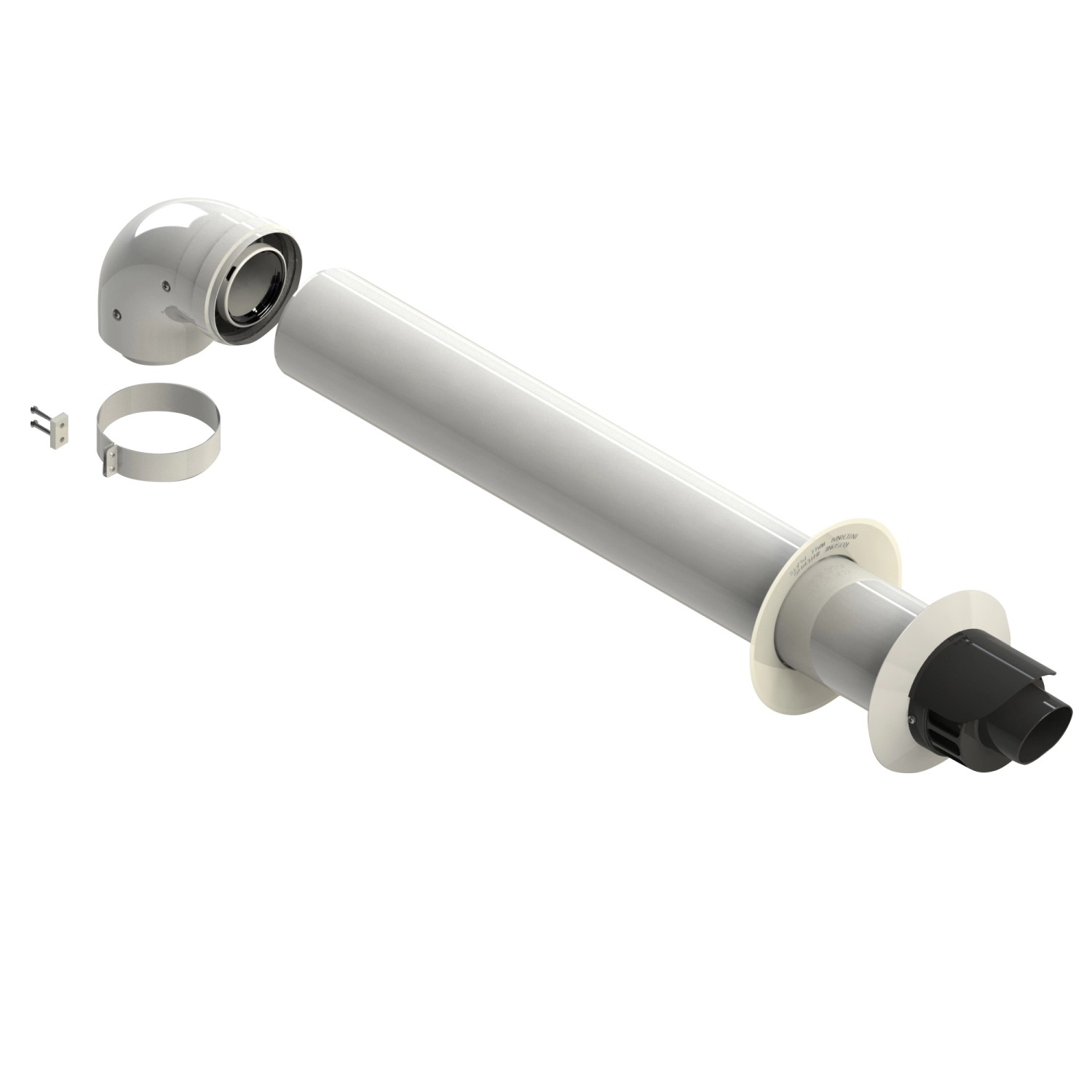 Kit fumi coassiale orizzontale Ø 60/100 mm 4 pezzi Kit fumi coassiale orizzontale Ø 60/100 mm 4 pezzi