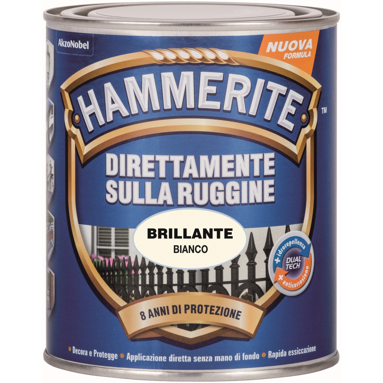 Smalto A Solvente Brillante Hammerite Bianco 250 Ml OBI