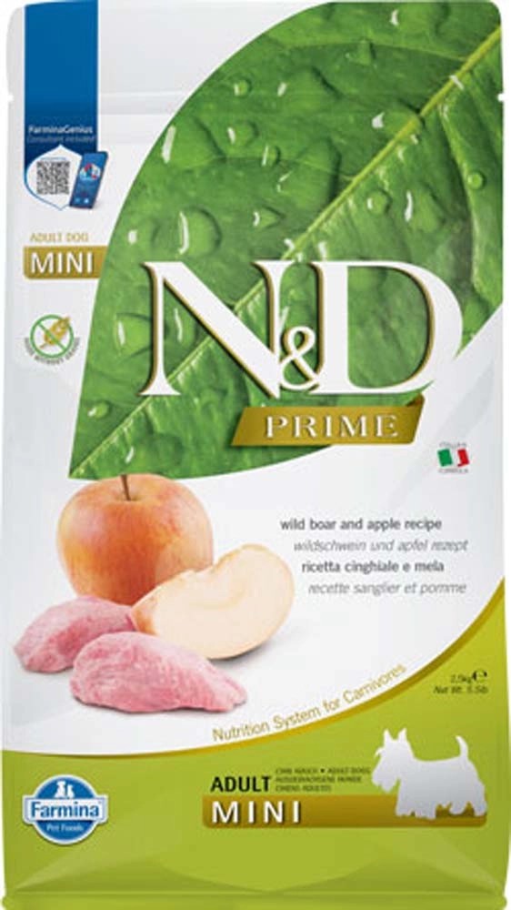 Crocchette per cani N&D Adult Mini cinghiale, mela e zucca 2,5 kg Crocchette per cani N&D Adult Mini cinghiale, mela e zucca 2,5 kg