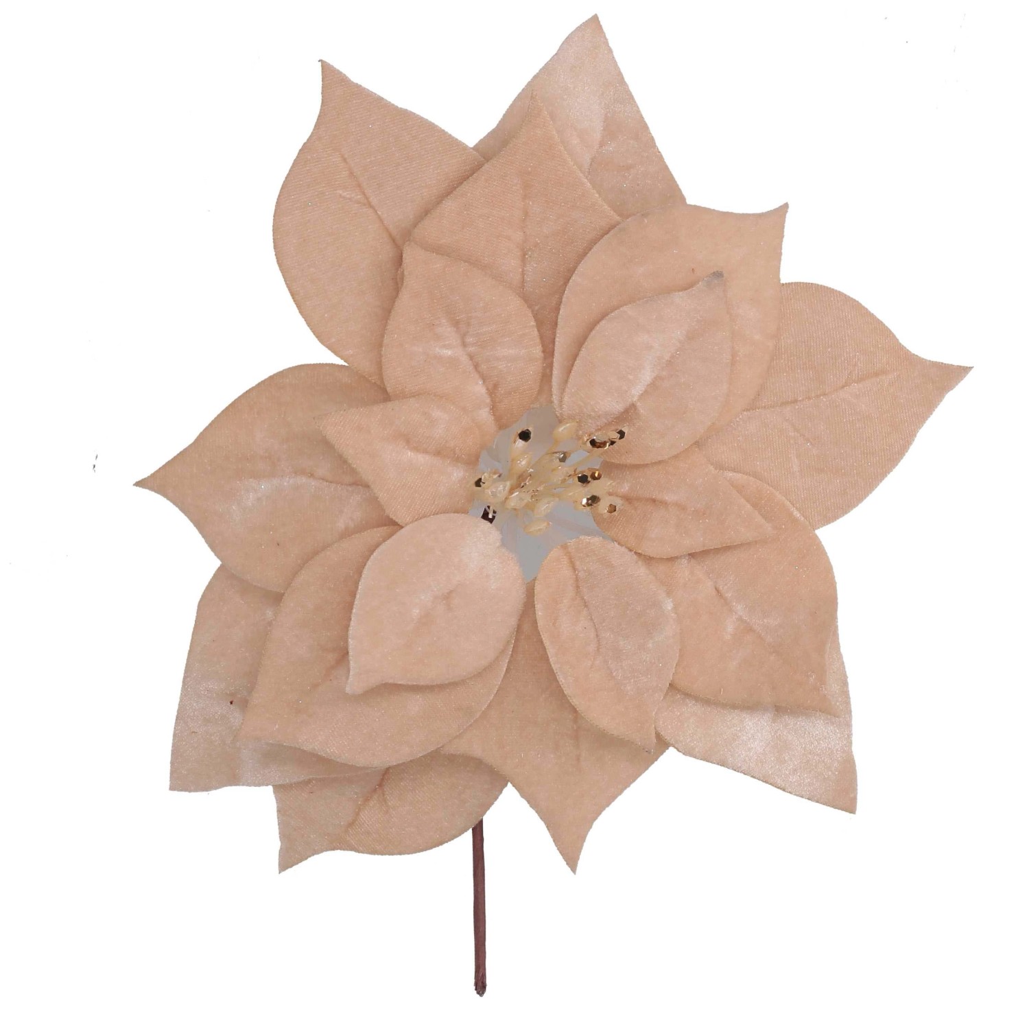 Fiore in tessuto velluto beige Ø24 m Fiore in tessuto velluto beige Ø24 m