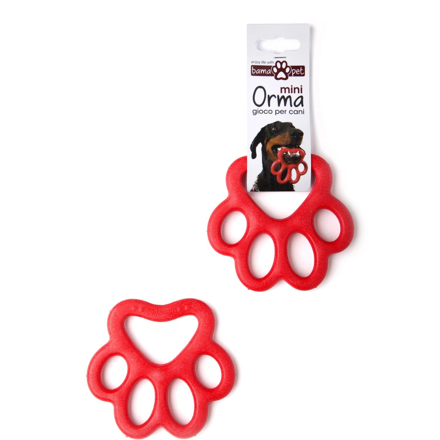 Gioco cane Orma mini taglia XS 8,5x8x0,9 cm Gioco cane Orma mini taglia XS 8,5x8x0,9 cm