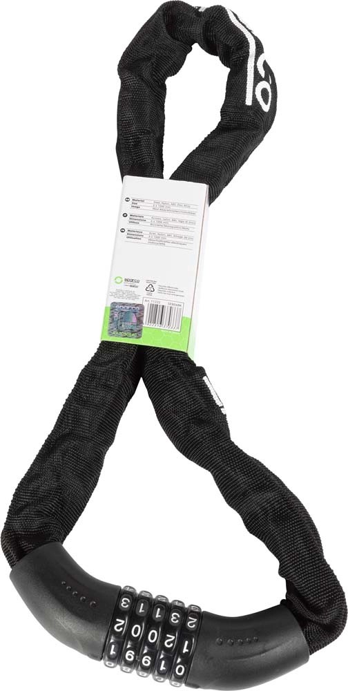Lucchetto a catena Sparco con combinazione nero Lucchetto a catena Sparco con combinazione nero