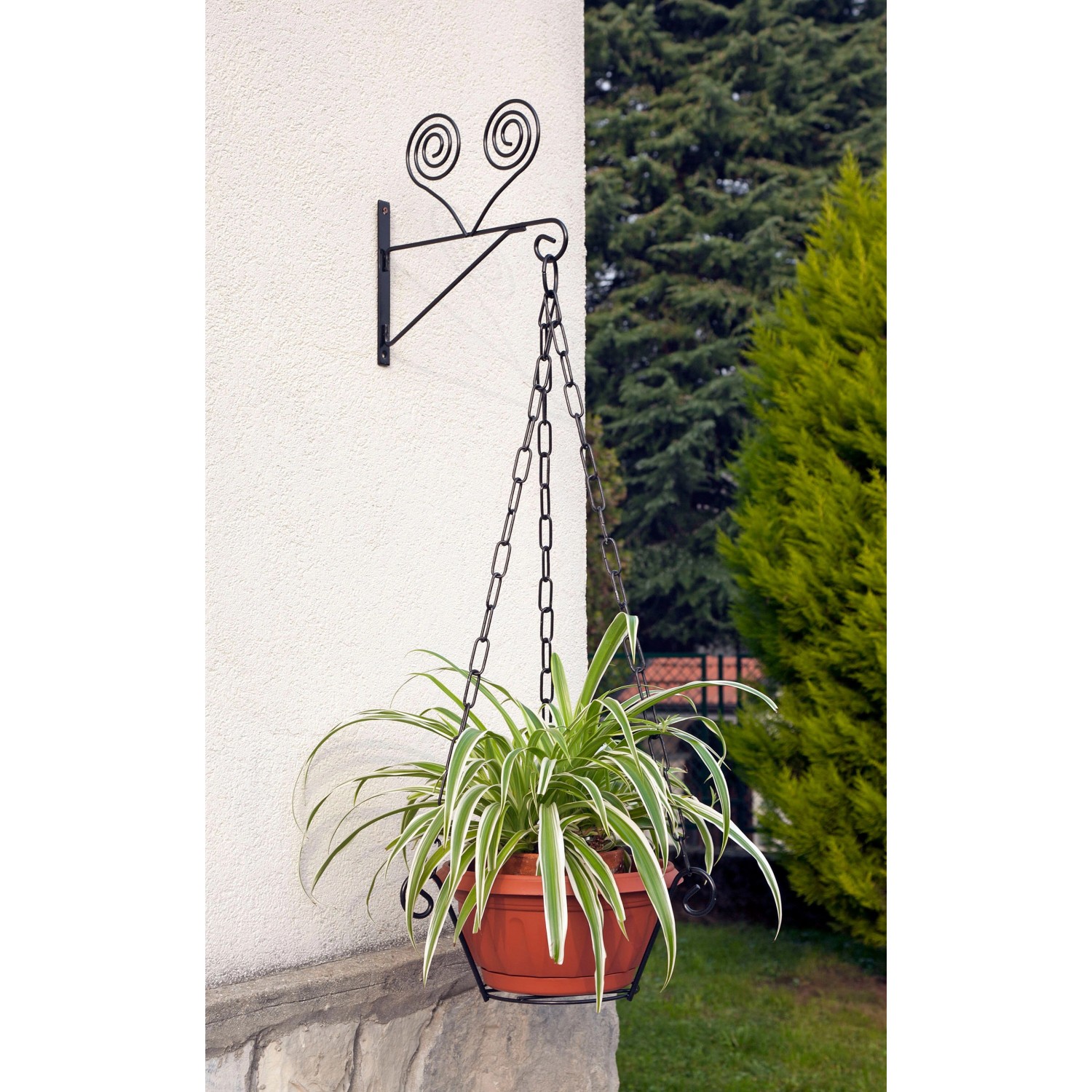 Sostegno a muro con catena, mensola e ciotola Ø 25 cm Sostegno a muro con catena, mensola e ciotola Ø 25 cm