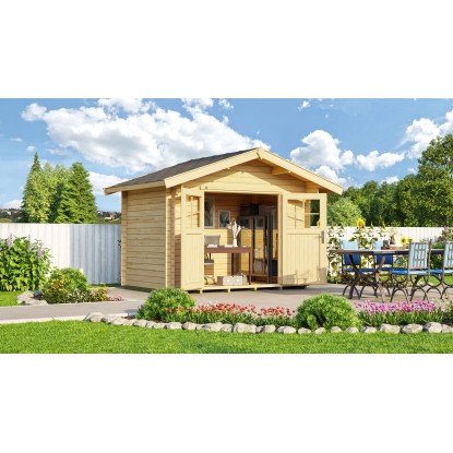 Casetta da giardino in legno Weka Premium28 DT naturale 7,5 m² Casetta da giardino in legno Weka Premium28 DT naturale 7,5 m²