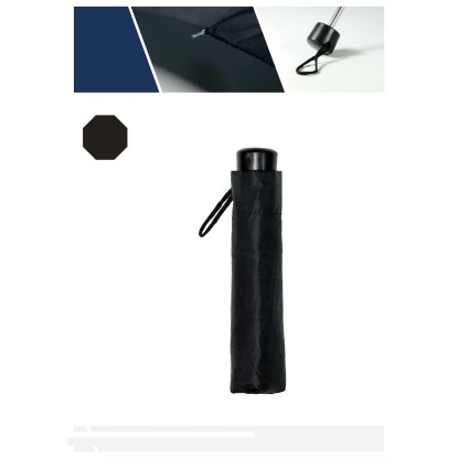 Ombrello mini 3 sezioni taslon nero Ombrello mini 3 sezioni taslon nero