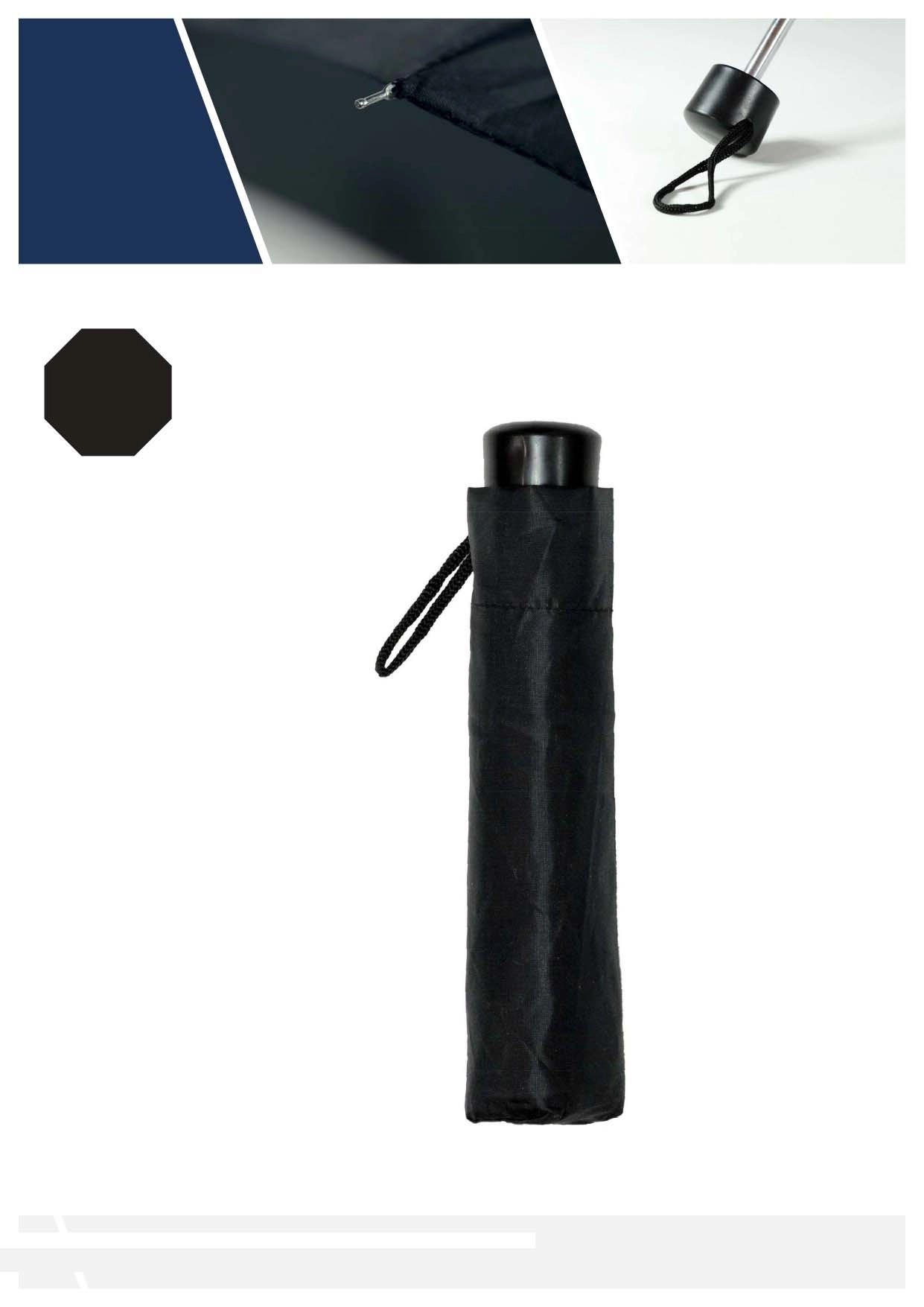 Ombrello mini 3 sezioni taslon nero Ombrello mini 3 sezioni taslon nero