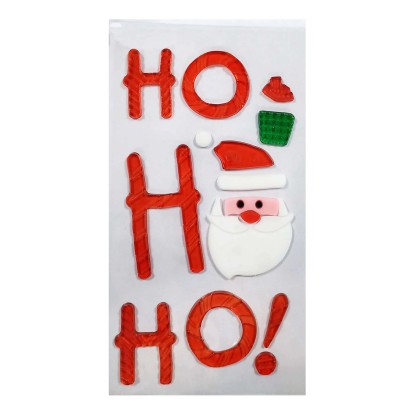 Vetrofania natalizia in gel Babbo Natale 15x25cm Vetrofania natalizia in gel Babbo Natale 15x25cm