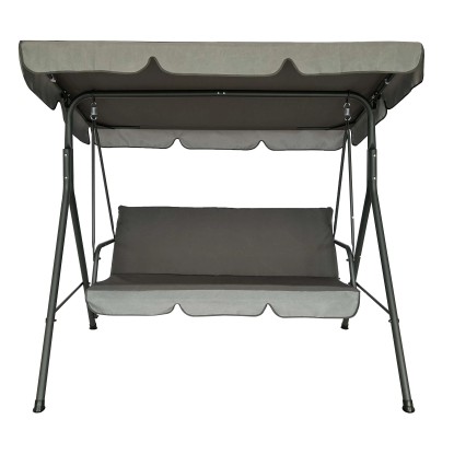 Dondolo a 3 posti in metallo e poliestere con cuscini 170x110xH151,5 cm Dondolo a 3 posti in metallo e poliestere con cuscini 170x110xH151,5 cm