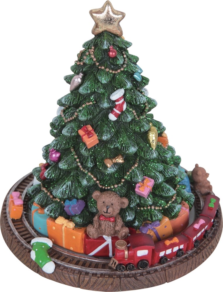 Carillon Vincent albero di Natale in poliresina verde 14.8x14.8x15 cm Carillon Vincent albero di Natale in poliresina verde 14.8x14.8x15 cm
