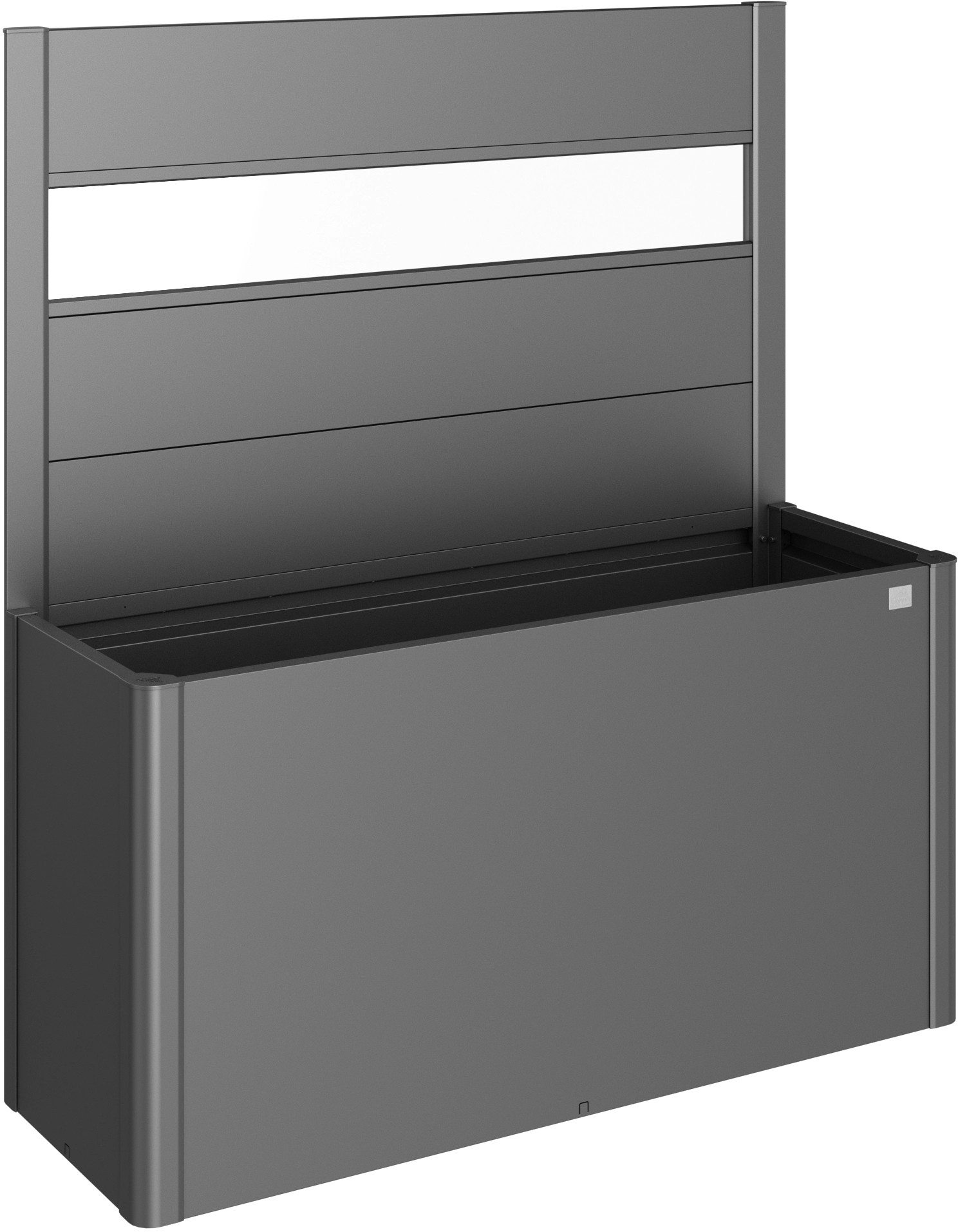 Fioriera frangivista Belvedere Biohort con vetro acrilico 150 cm Grigio sc met Fioriera frangivista Belvedere Biohort con vetro acrilico 150 cm Grigio sc met