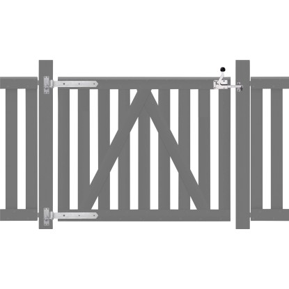 Set ferramenta cancello singolo recinto da giardino Raja WPC 10x40x3 cm Set ferramenta cancello singolo recinto da giardino Raja WPC 10x40x3 cm