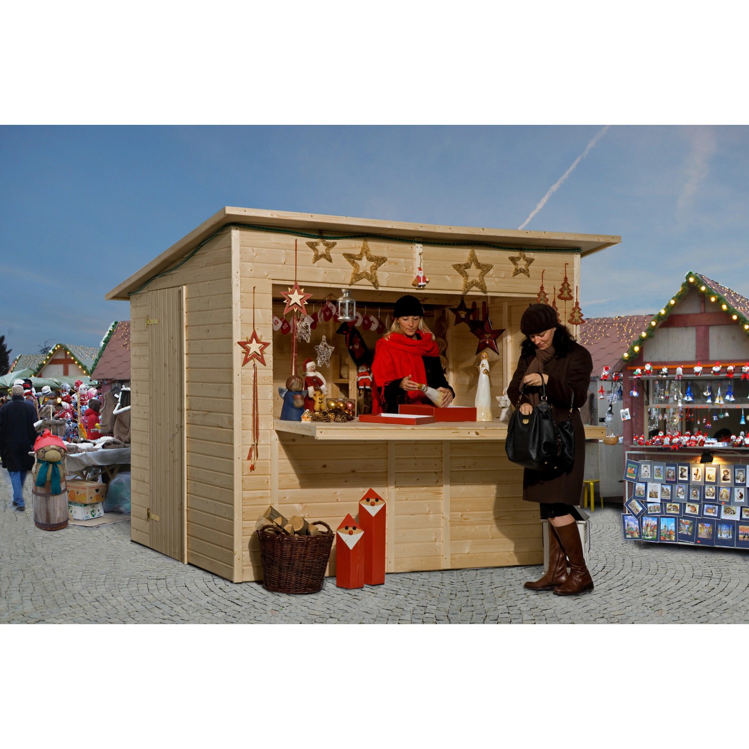 Casetta da giardino in legno Weka 221 naturale 283x240 cm Casetta da giardino in legno Weka 221 naturale 283x240 cm