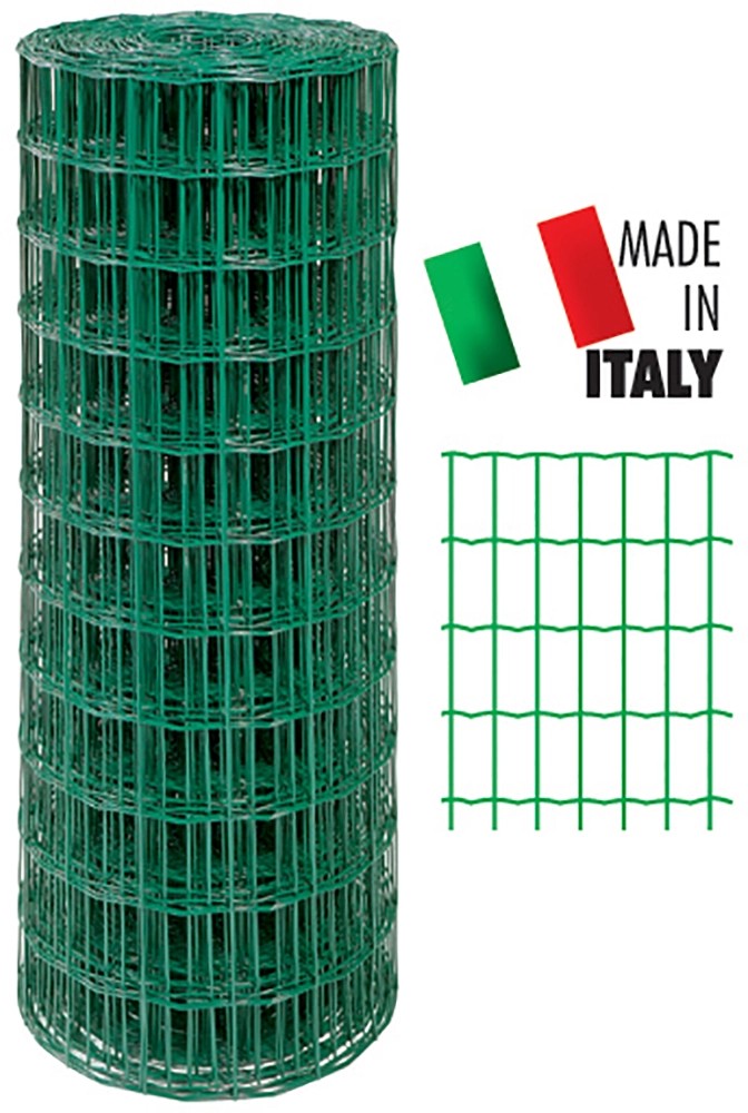 Rete elettrosaldata zincata plastificata 25x1,75 m verde Rete elettrosaldata zincata plastificata 25x1,75 m verde
