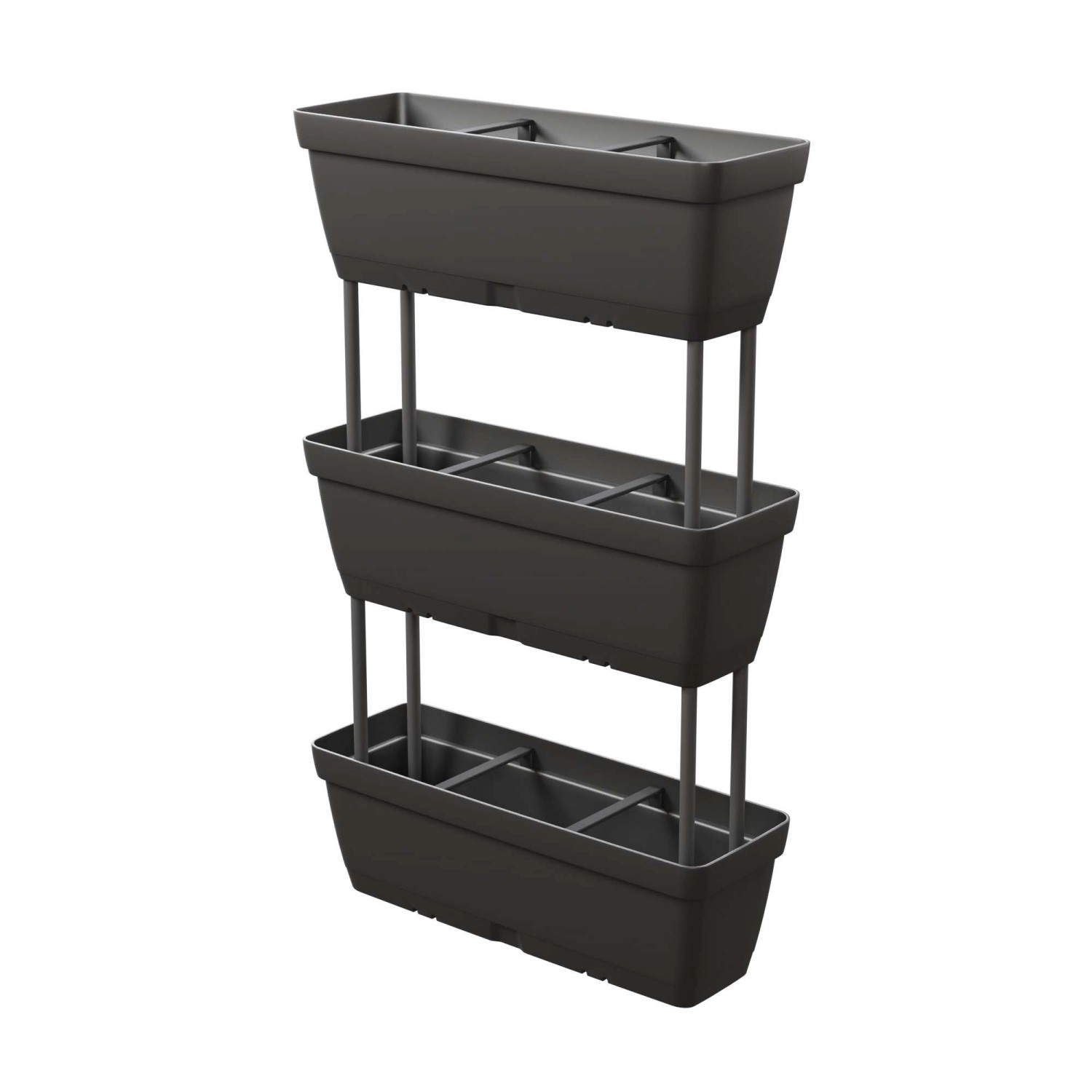 Orto in casa a 3 livelli 490x161x810 mm color antracite Orto in casa a 3 livelli 490x161x810 mm color antracite