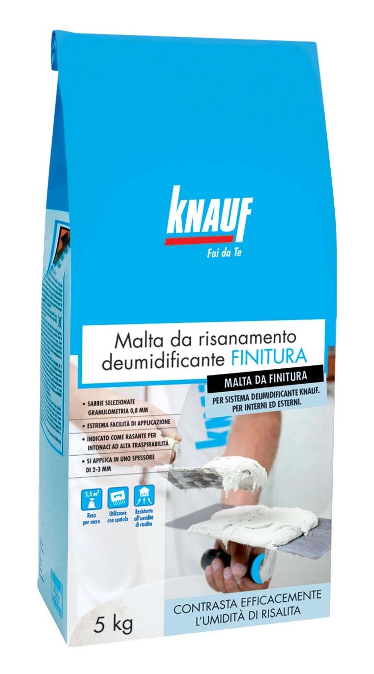 Malta Rasante Deumidificante Microporosa Di Finitura Knauf 5Kg OBI