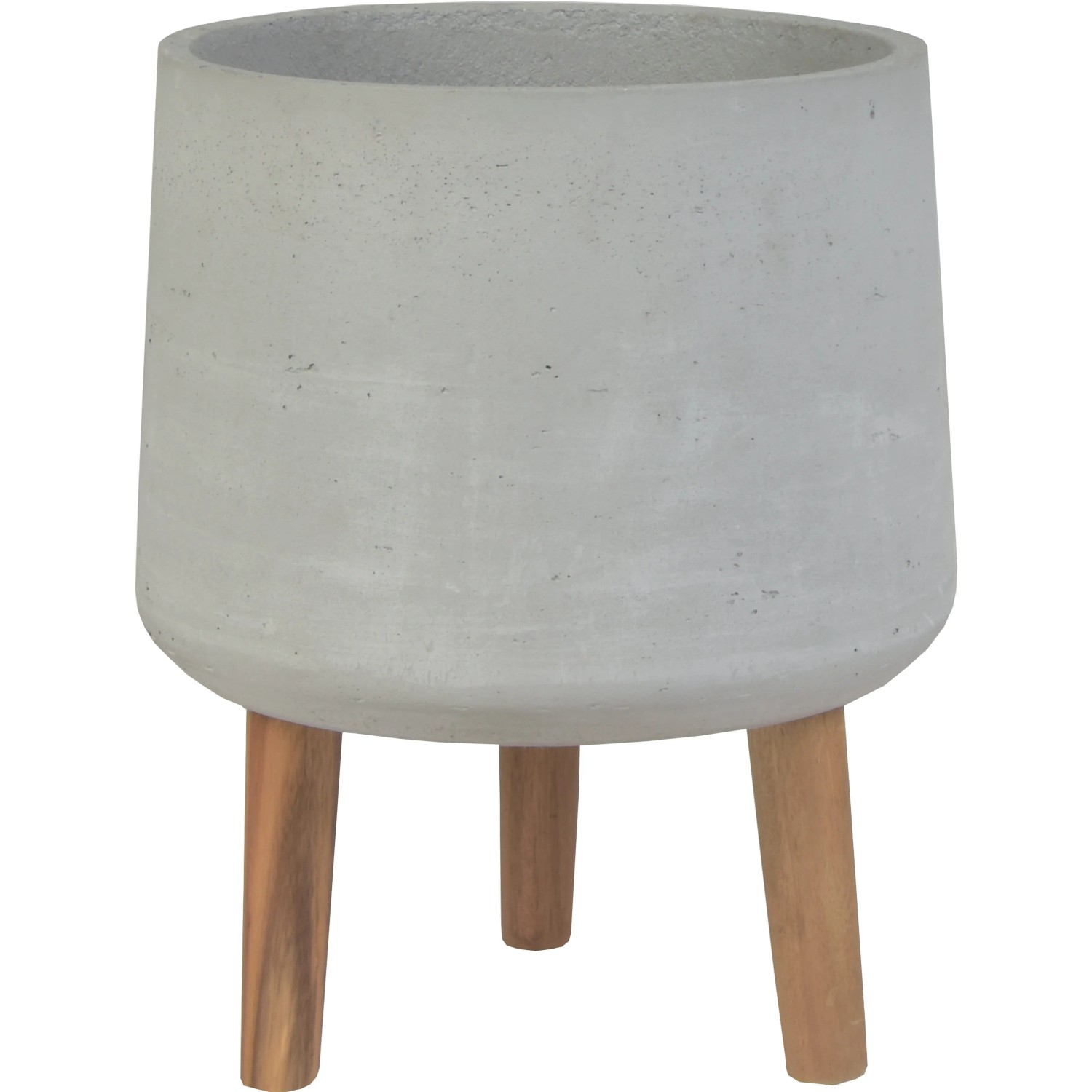 Vaso per piante in cemento grigio con treppiedi 28x28x34 cm Vaso per piante in cemento grigio con treppiedi 28x28x34 cm