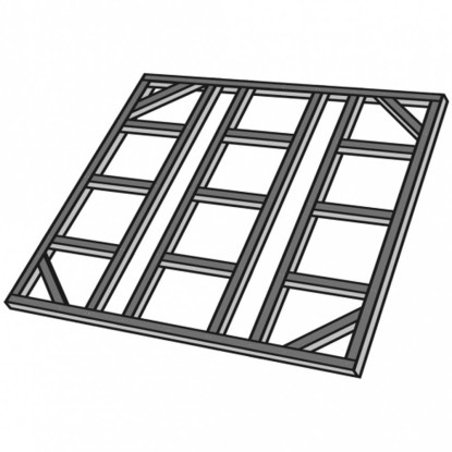 Telaio per pavimento in acciaio galvanizzato per CA006 308x250 cm Telaio per pavimento in acciaio galvanizzato per CA006 308x250 cm