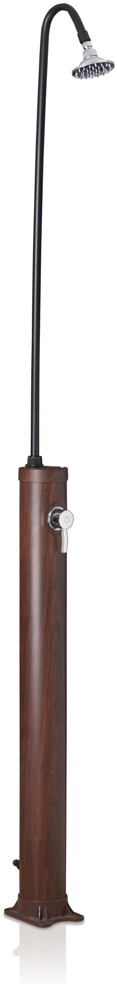 Doccia da giardino solare in PVC effetto legno 20 l Doccia da giardino solare in PVC effetto legno 20 l