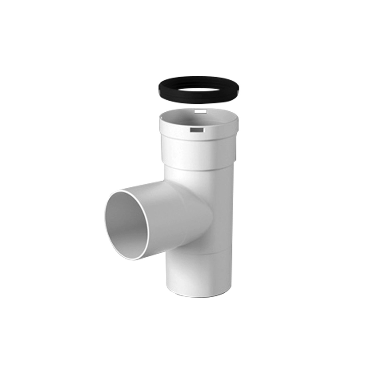 Raccordo Tee caldaia maschio/femmina Ø 80 mm Raccordo Tee caldaia maschio/femmina Ø 80 mm