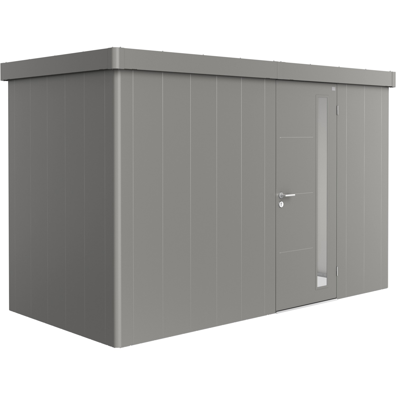 Casetta da giardino Neo 1D Grigio quarzo metal. 222x348x180 cm 1 porta Casetta da giardino Neo 1D Grigio quarzo metal. 222x348x180 cm 1 porta