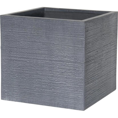 Vaso Ficonstone quadrato grigio scuro 21x21x19 cm Vaso Ficonstone quadrato grigio scuro 21x21x19 cm